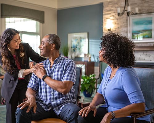 caregiver assisting man