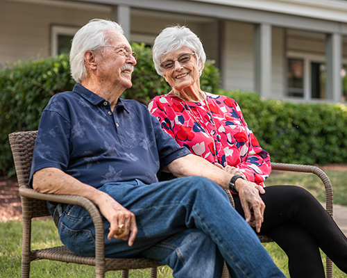 couple walking outside