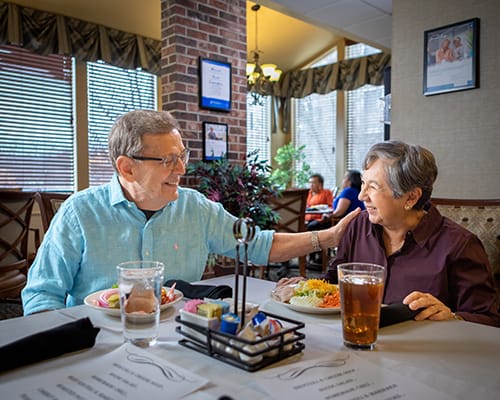 residents socializing