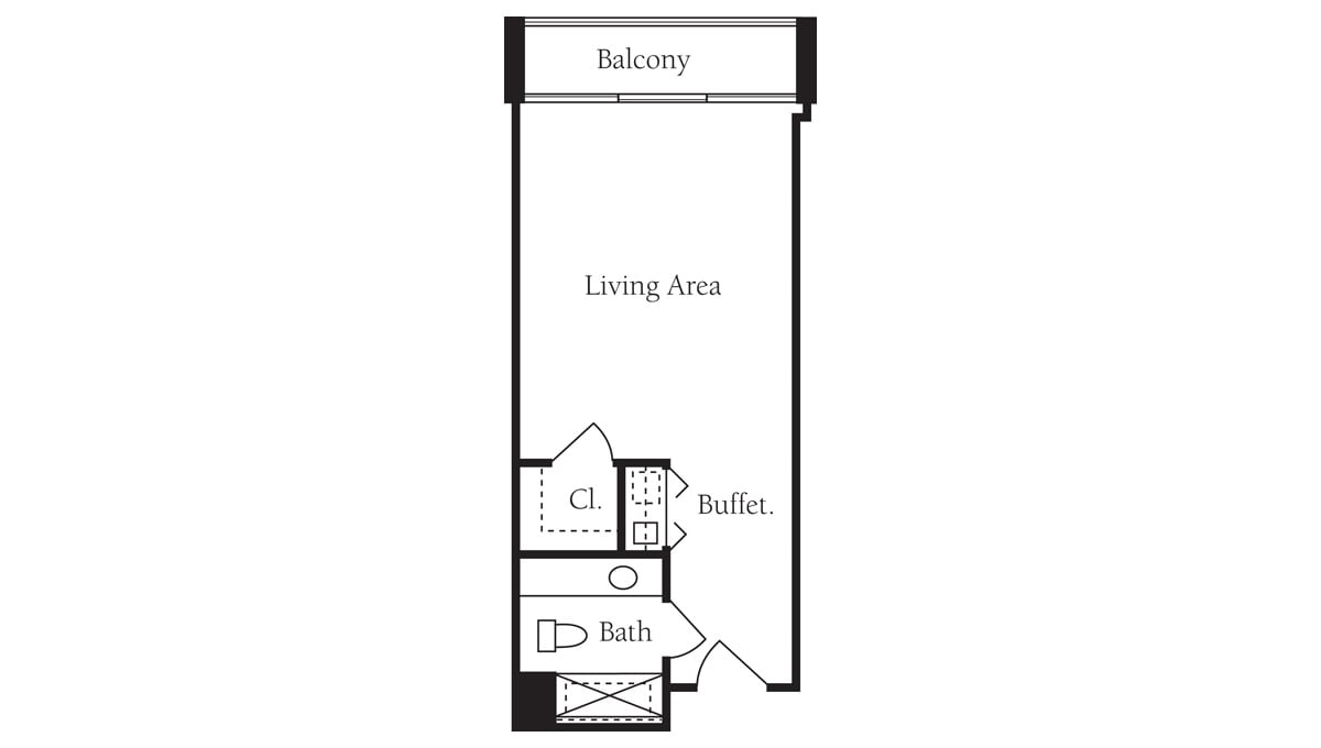Brookdale Galleria floor plan Assisted Living - Studio