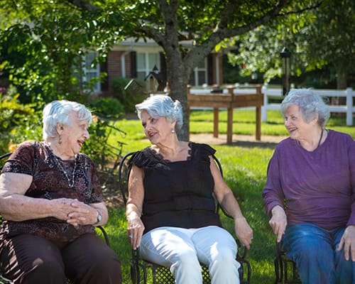 friends sitting outside