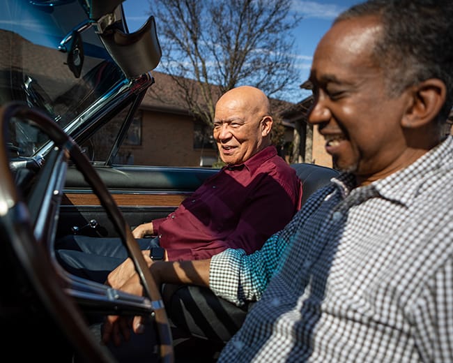 caregiver driving a resident