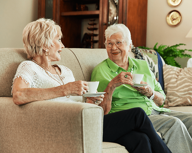 residents socializing