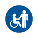caregiver with person in wheelchair