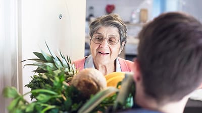 delivering groceries