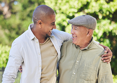 male caregiver with father