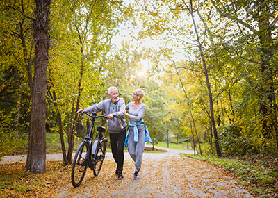 Senior Couple on a Bike