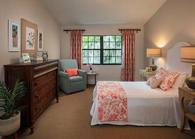 Resident bedroom in Brookdale community