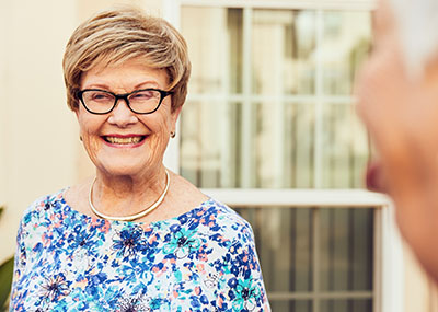 Older woman smiling