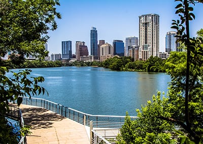 Austin lake and trail