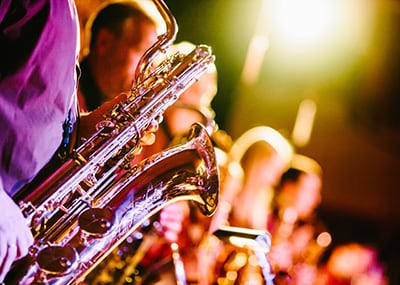 Musicians playing saxaphone