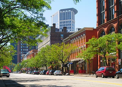 Cleveland Warehouse District street
