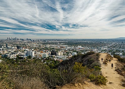 Los Angeles hills hiking trail