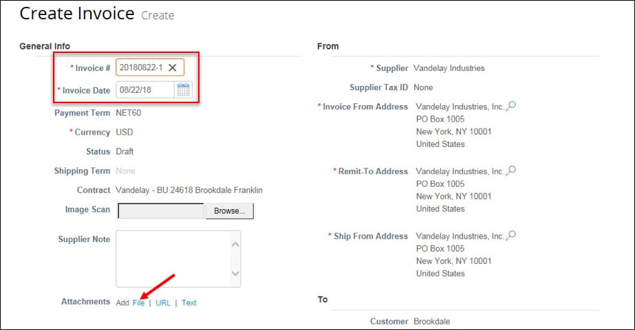 create invoice step 3